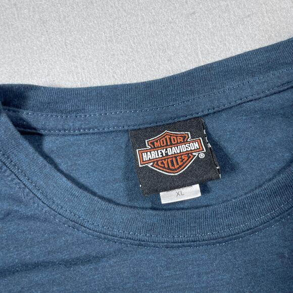 Harley-Davidson Shirt Mens XL Blue St Paul Minnesota Eagle Motorcycle Biker Tee - Picture 3 of 8